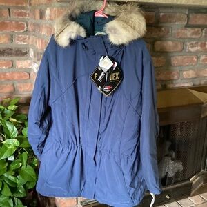 Cabela’s Gore Tex Blue Parka with Fur Hood Size XL